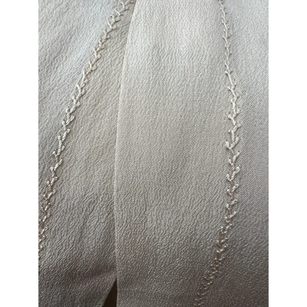 Antique Silk Dress Coat Robe Embroidered Gown Baby Cream Lined Handmade